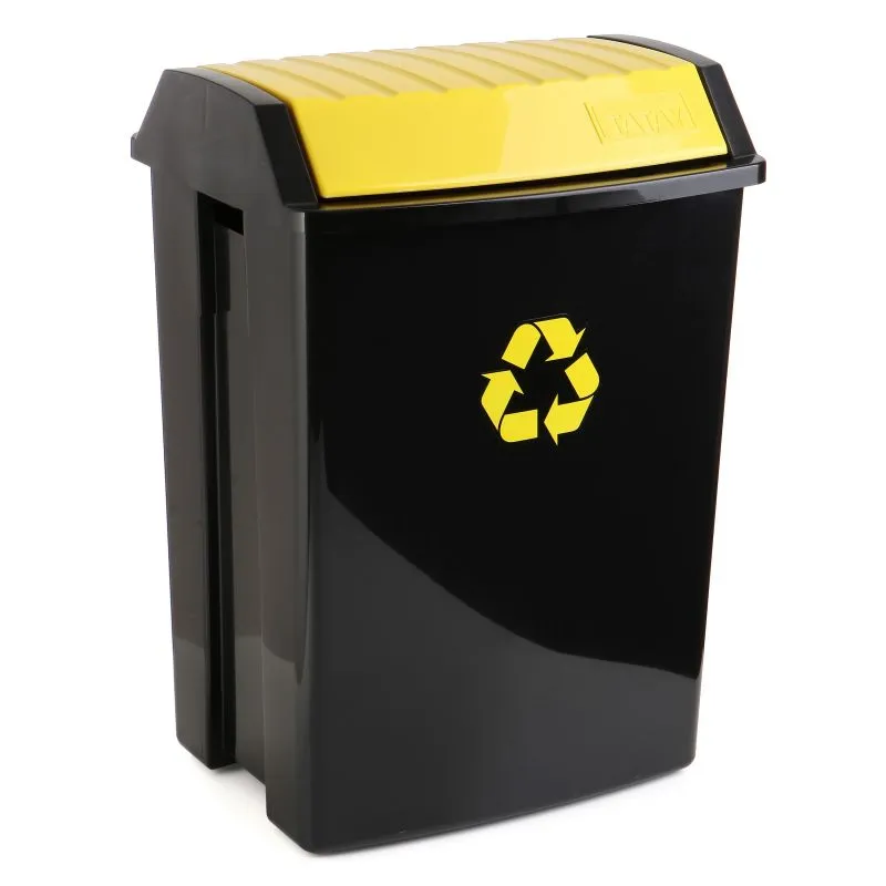 +TRASH BIN TATAY 11023.02 50L SWING YELLOW